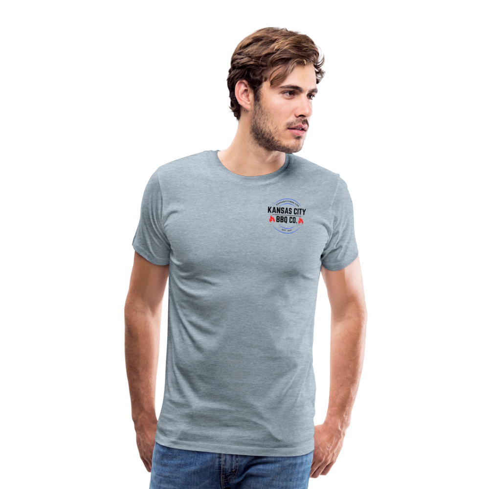 Kansas City BBQ Company shirt - heather ice blue